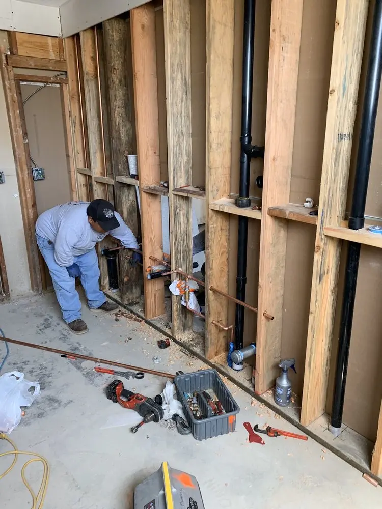 Commercial rough-in plumbing for Gas Line Repair in Selassie Villa